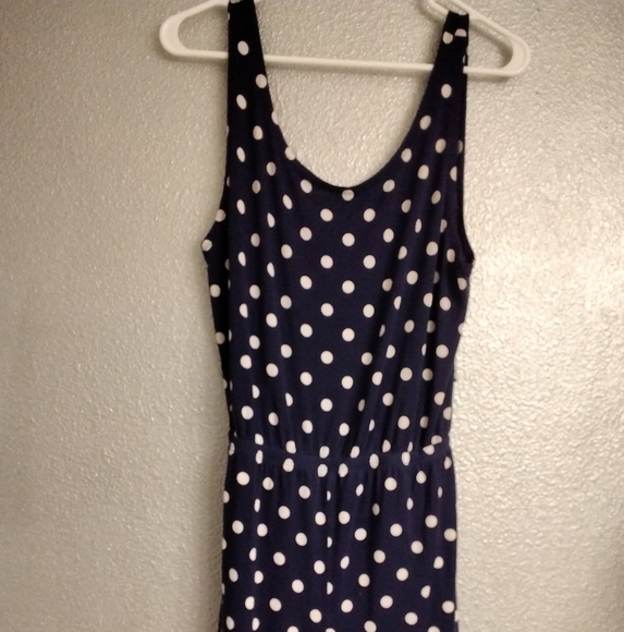 Women's/Teens Old Navy Blue & White Polka Dot Romper - Picture 1 of 3